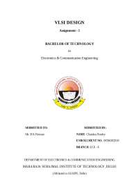 Assignment 1 of VLSI