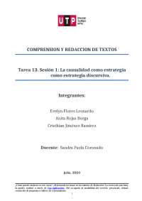 Comprensión y Redacción de Textos: La Causalidad como Estrategia Argumentativa - Prof. Ney