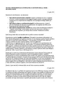 APPUNTI TECNICA PROFESSIONALE (consulenza e Gestione delle Crisi) II PARTE - Prof. Franceschi