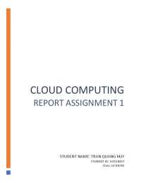 Cloud computing Assignment 1 - Docsity