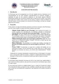 Conceptos de psicologia segun diferentes autores