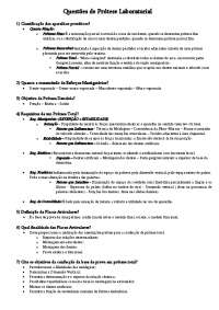 PROVA PROTESE - RESUMO - ROTEIRO DE ESTUDO PROTESE