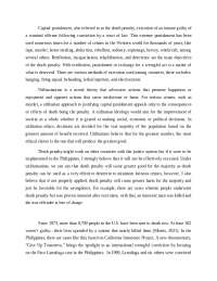 Capital Punishment: Retribution, Deterrence, and Utilitarianism