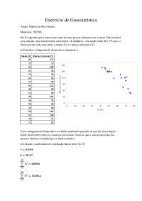 Resolução de exercício de regressão linear - Geoestatística