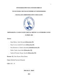EDUCACION VIRTUAL EN EL PERU