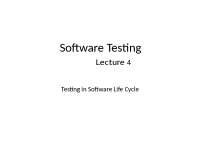 Software Testing Lecture Slides - Docsity