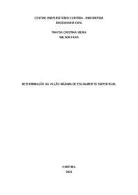 Determinação da Vazão Máxima de Escoamento Superficial em Adrianópolis