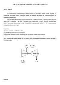 Leis de Termodinâmica em Turbinas: Cálculo de Trabalho e Eficiência