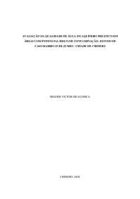 AVALIAÇÃO DA QUALIDADE DE ÁGUA DO AQUÍFERO FREÁTICO EM ÁREAS COM POTENCIAL RISCO DE CONTAMINAÇÃO ESTUDO DE CASO BAIRRO 25 DE JUNHO, CIDADE DE CHIMOIO