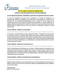 TIPOS DE PARRAFO EN GENERAL