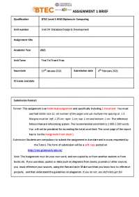1622 database assignment | Assignments Database Programming - Docsity