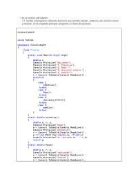 Ejercicios de programación básicos - Docsity