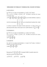 Operadores Vectoriales y Teoremas del Análisis: Rotacional, Divergencia y Gradiente