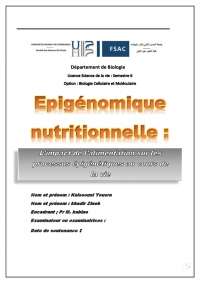 épigénomique nutritionnelle