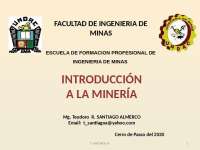 Evolución de la Minería Peruana: Desde la Época Pre Inca hasta Hoy - Prof. Chipna
