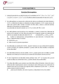 Ejercicios de Electroquímica: Potencial de Celda, Electrólisis y Equilibrio