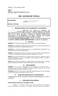Acción de tutela colombia - Docsity
