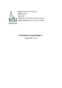 ALGORITMOS Y ESTRUCTURA DE DATOS Actividad 1