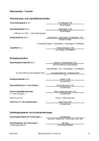 Bilanzanalyse - Formeln