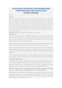 Gestão de Conflitos Organizacionais