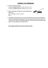 Aufgaben zum Hebelgesetz mit Lösungen 