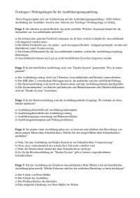 Testfragen / Prüfungsfragen für die Ausbildereignungsprüfung