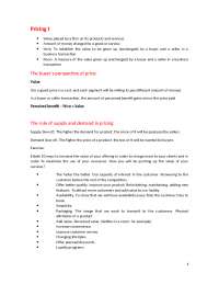 Revenue Management Notes