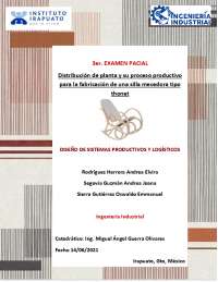 DISTRIBUCION DE PLANTA Y PROCESO PRODUCTIVO PARA LA FABRICACION DE UNA SILLA MECEDORA TIPO THONET