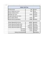 calculo do TAKT TIME