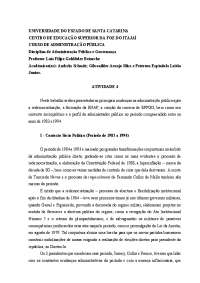 Reforma Administração Pública Brasileira (1983-1994): Redemocratização e Novo Gerenciament