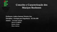 Maciços rochosos conceito