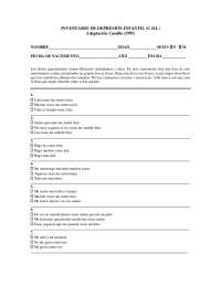 CDI INVENTARIO DE DEPRESIÓN INFANTIL | Exámenes de Psicología Clínica ...