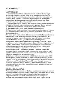 Relazione sulle opere di Le Corbusier: Architettura, Urbanismo e Bauhaus