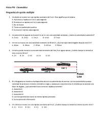 Ejercicios de Cinemática: Preguntas de Opción Múltiple para Física PSI