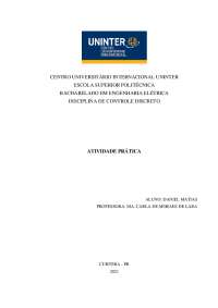 Controle Discreto: Atividade Prática - Análise de Circuito em Espaço de Estados