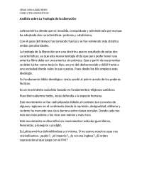 Análisis sobre la teología de la liberación