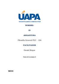 Tarea semana 2 de la Filosofía General