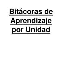 Bitacoras de aprendizaje