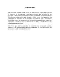 Comparación de acción catalítica de enzimas y catalizadores inorgánicos: caso catalasa