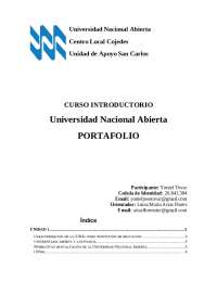 Reflexiones sobre el Aprendizaje en la Universidad Nacional Abierta (UNA)