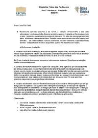 Simulado de Física das Radiaçoes