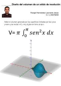 diseño del volumen de un solido de revolución