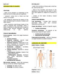 Human Anatomy and Physiology - Docsity