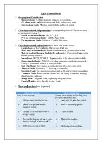 Types of Mutual funds