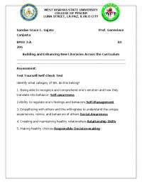 Social emotional literacy assessment