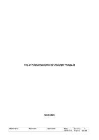 Relatório de Manutenção Preventiva em Conduto Forçado de Concreto UG-01
