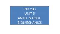 Ankle&foot is for the student in university and summary for the university student