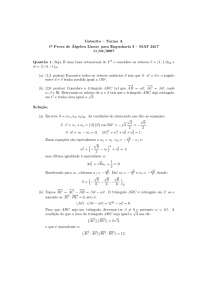 Soluções de Provas de Álgebra Linear para Engenharia I - MAT 2457