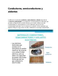 Conductores, Semiconductores y Aislantes: Propiedades Eléctricas Básicas