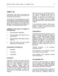 Criminal law Review materials for Students